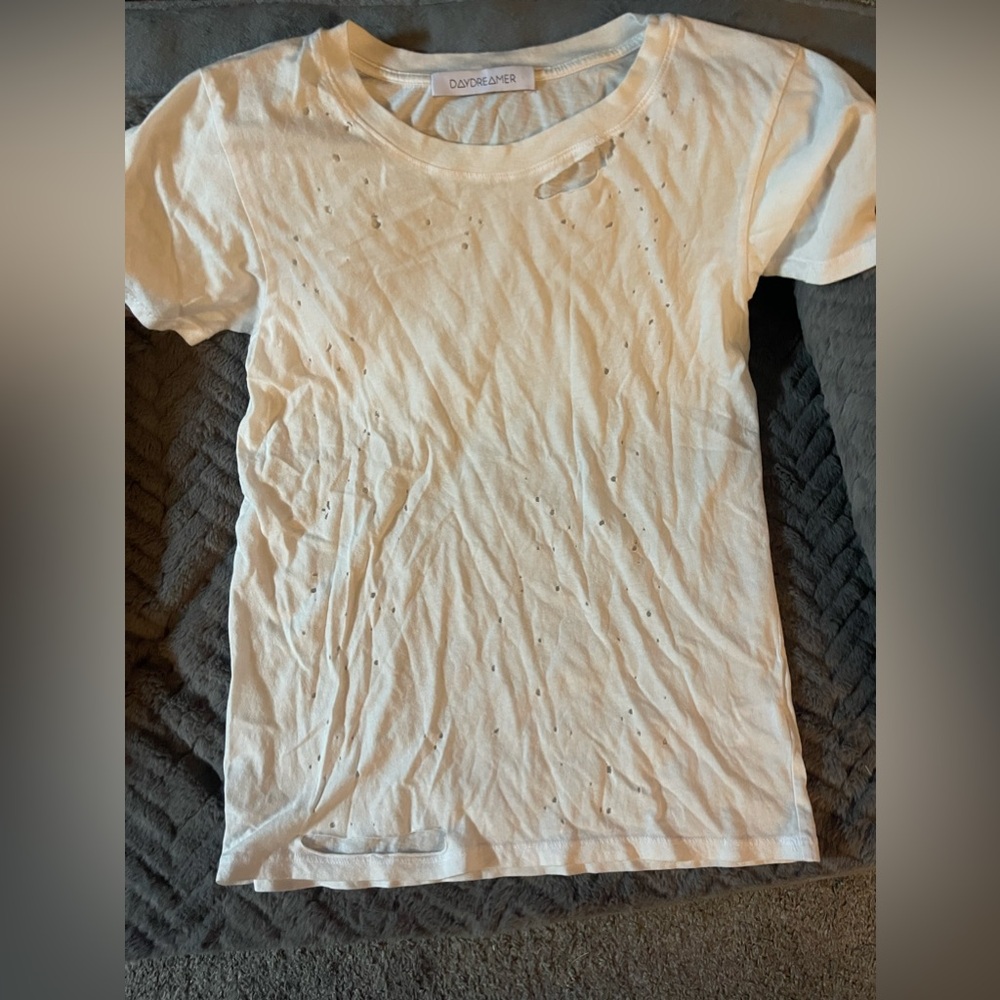 NWOT DAYDREAMER .. women’s xs/s distressed shirt